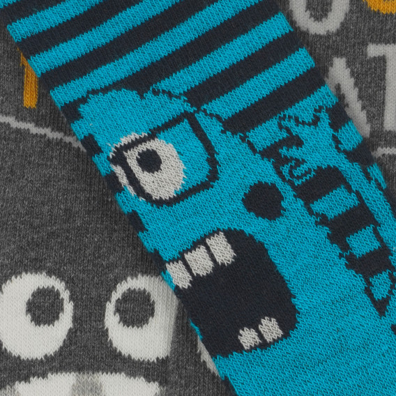 Комплект от два чифта чорапи Monsters за бебе, сини и сиви Chicco 248580 2