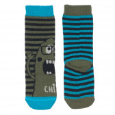 Комплект от два чифта чорапи Monsters за бебе, сини и сиви Chicco 248581 3