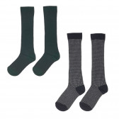 Комплект от два чифта чорапи в сиво и зелено Chicco 248587 