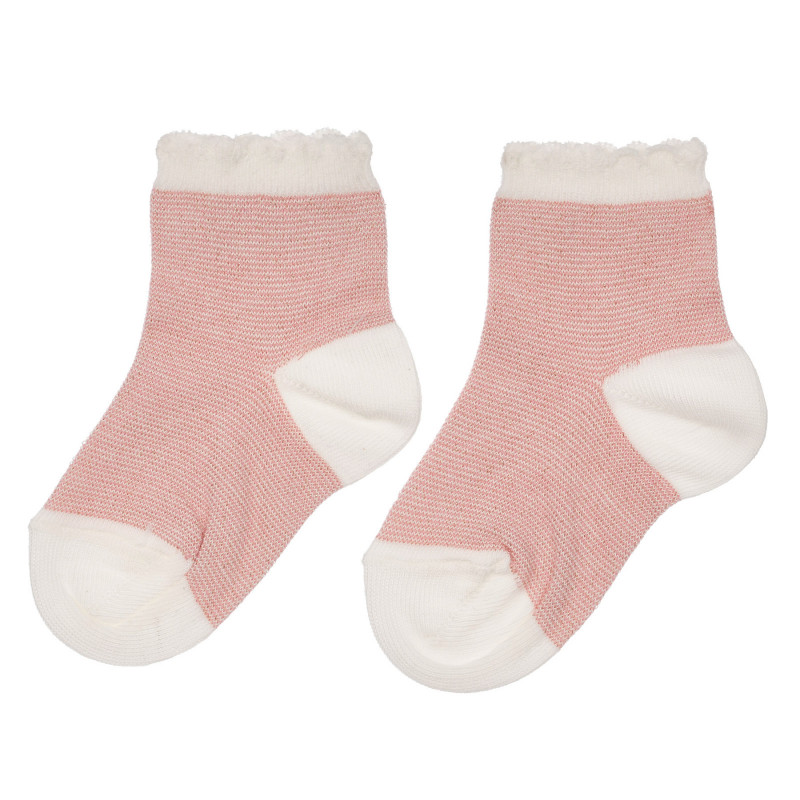 Чорапи с блестящи нишки, розови  248595