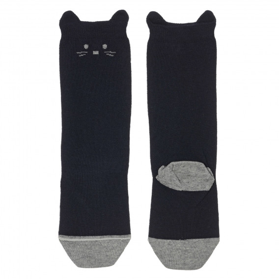 Чорапи с 3/4 дължина и апликация на коте, сини Chicco 248601 