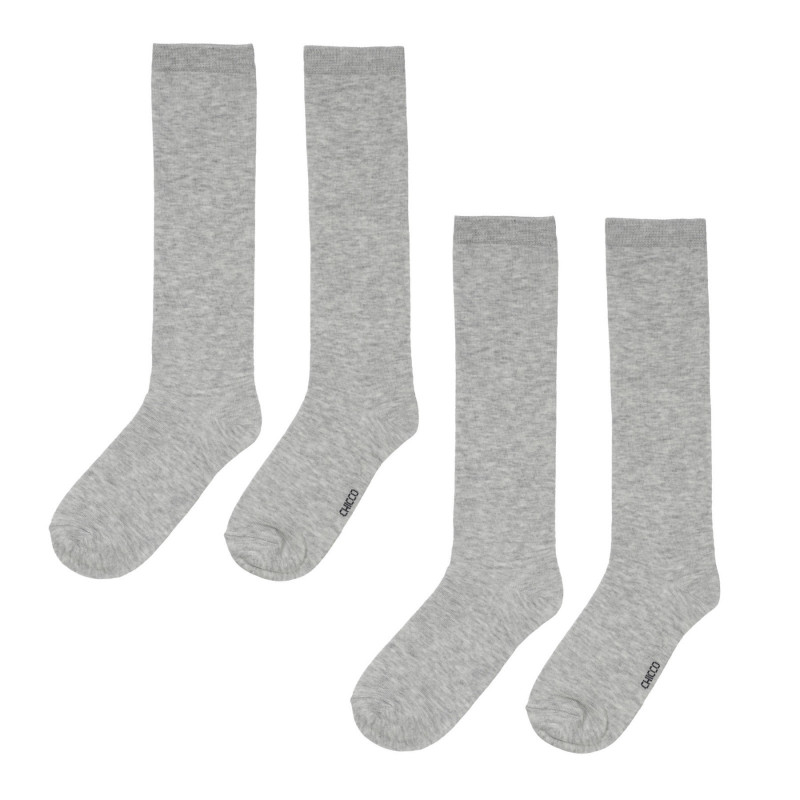 Комплект от два чифта чорапи с логото на бранда, сиви  248614