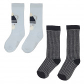Комплект от два чифта чорапи за бебе, сини Chicco 248651 
