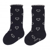 Чорапи с блестящи сърца за бебе, сини Chicco 248655 