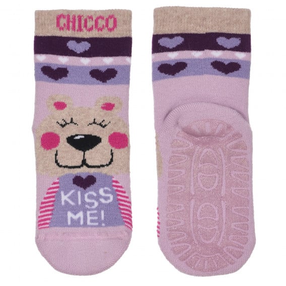 Чорапи с графичен принт за бебе, лилави Chicco 248696 