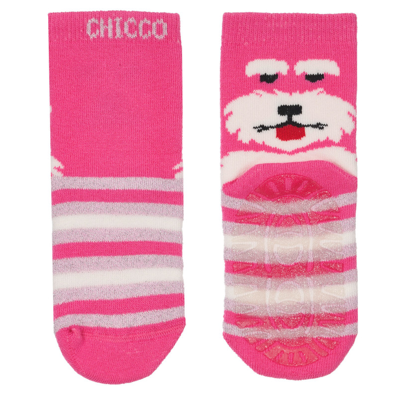 Чорапи с графичен принт, розови  248702