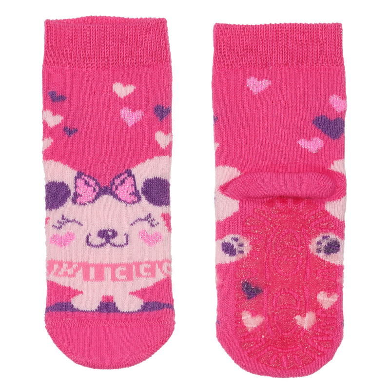 Чорапи с принт на мишле, розови  248704