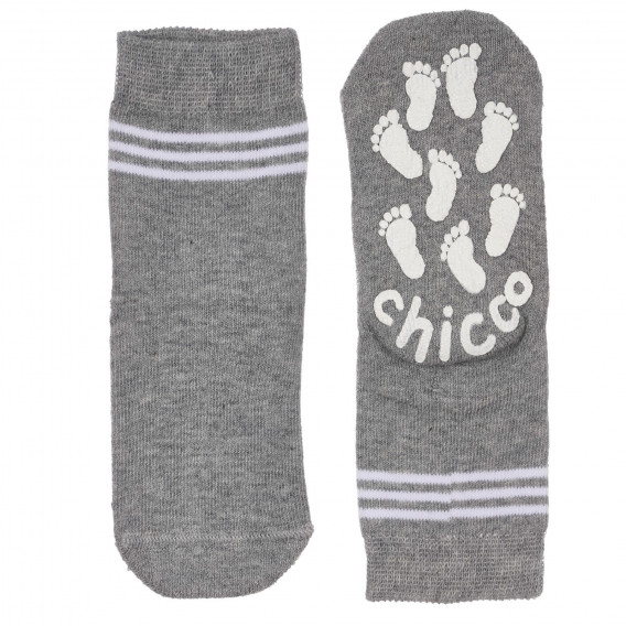Чорапи с името на бранда за бебе, сиви Chicco 248706 