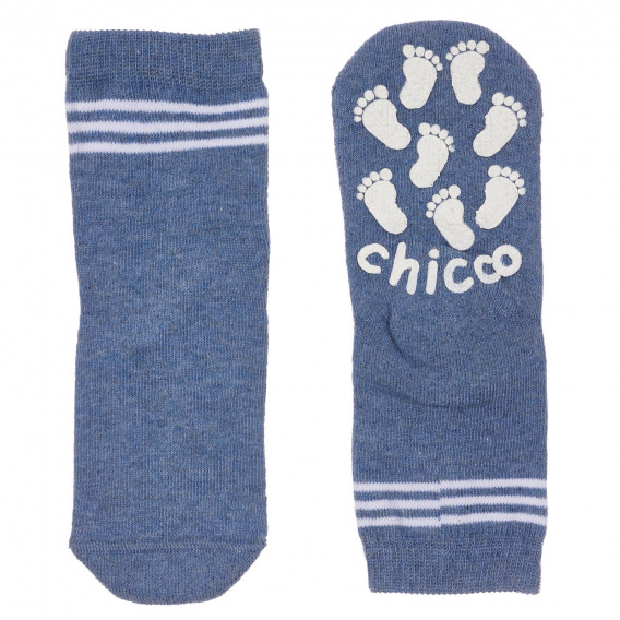 Чорапи с логото на бранда, светло сини Chicco 248708 