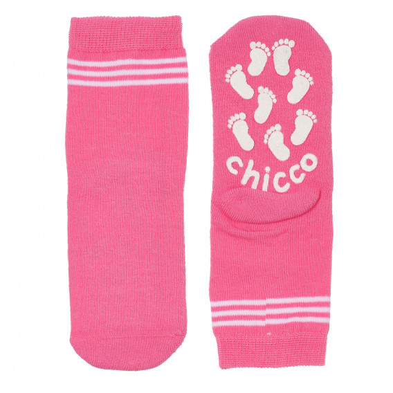 Чорапи с логото на бранда, розови Chicco 248710 