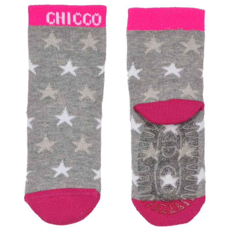 Чорапи с принт на звездички за бебе, сиви  248712