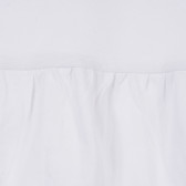 Тениска от органичен памук с къдрички, бяла Name it 248749 2