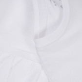 Тениска от органичен памук с къдрички, бяла Name it 248750 3