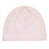 Памучна шапка за бебе с принт на сърца, розова Chicco 248848 3