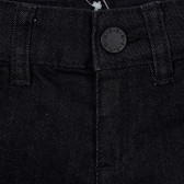 Дънков къс панталон с ресни, черен Benetton 249104 2