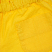 Памучен къс панталон за бебе, жълт Benetton 249128 2