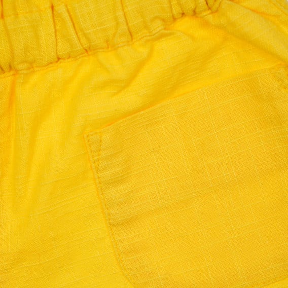Памучен къс панталон за бебе, жълт Benetton 249128 2