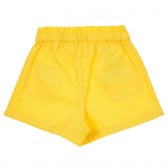 Памучен къс панталон за бебе, жълт Benetton 249130 4