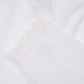 Памучен клин с дантела в края на крачолите за бебе, бял Benetton 249283 2