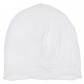 Плетена шапка за бебе, бяла Chicco 249523 