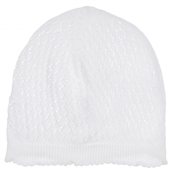 Плетена шапка за бебе, бяла Chicco 249524 2