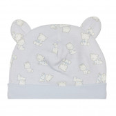 Памучна шапка с щампа на животни за бебе, синя Chicco 249556 4