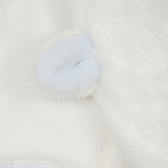 Шапка с ушички и апликация мече за бебе, бяла Chicco 249564 3