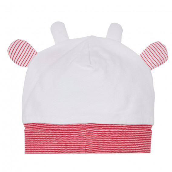 Памучна шапка за бебе с апликация на крава, бяла Chicco 249619 2