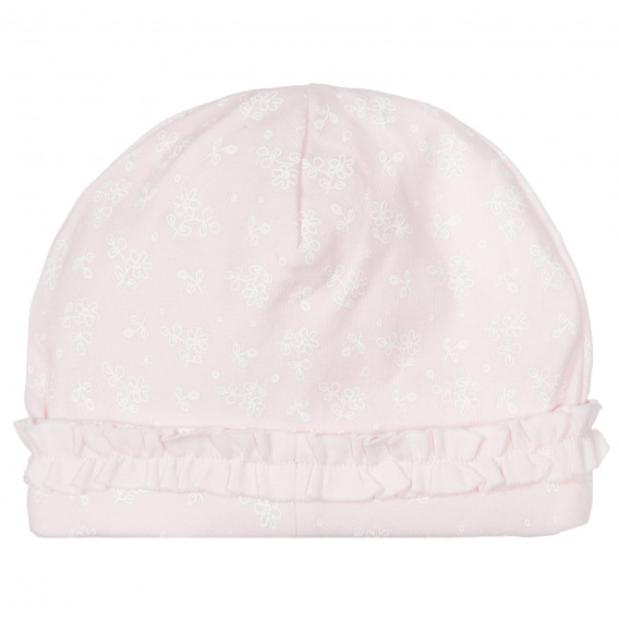 Памучна шапка с къдрички за бебе, розова Chicco 249801 