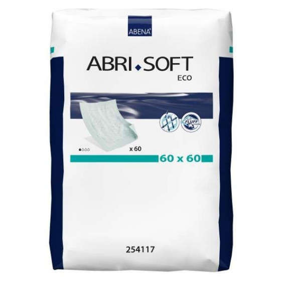 Еднократни еко подложки за преповиване / протектори за легло 
Abri-Soft Eco Blue 60x60  / 60 бр. Bambo Nature 250054 2