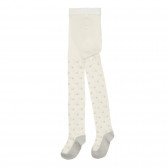 Памучен чорапогащник с фигурален принт за бебе, бял Chicco 250182 