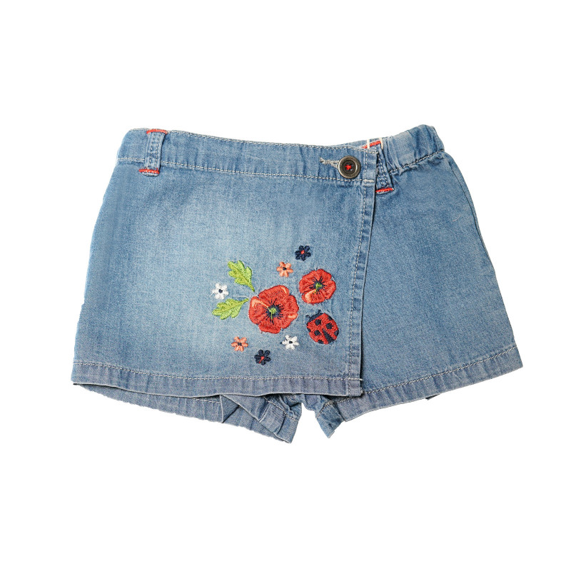 Пола - панталон с бродирани цветя за момиче  25059