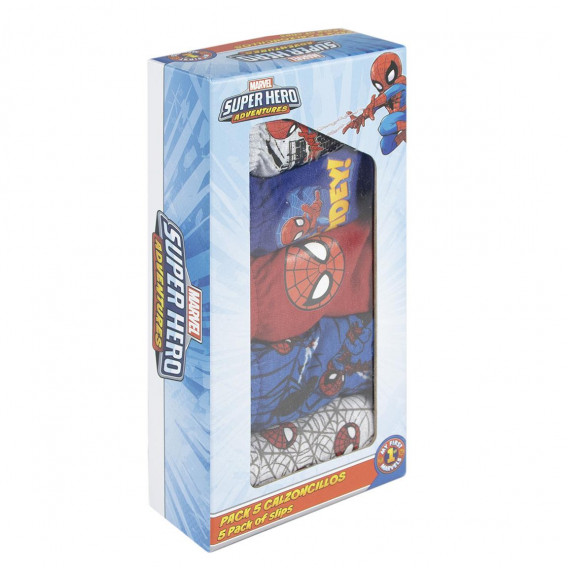 Комплект от пет броя памучни слипове с принт Spiderman Spiderman 250659 3