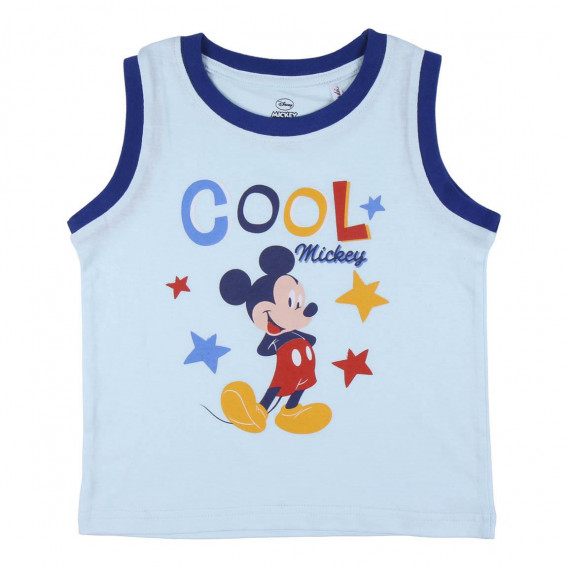 Памучна пижама с щампа на Mickey Mouse, синя Mickey Mouse 250714 2
