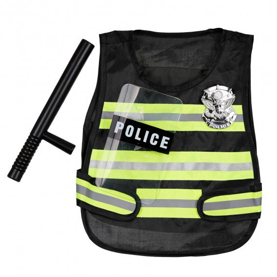 Полицеска жилетка с щит и палка Toi-Toys 250835 