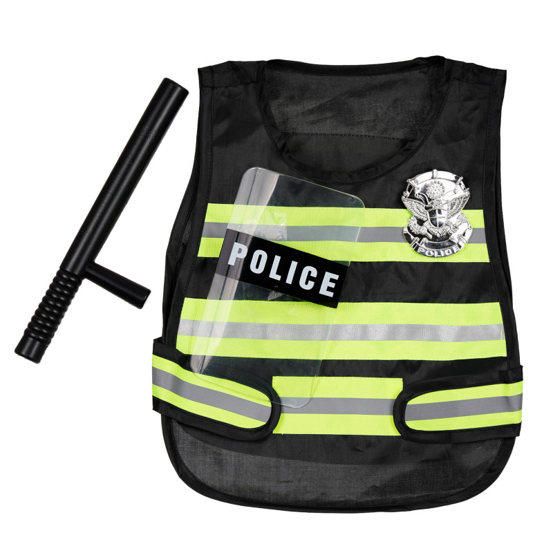 Полицеска жилетка с щит и палка  250835