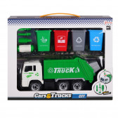 Камион за боклук с 4 кофи и инструменти Toi-Toys 250868 6