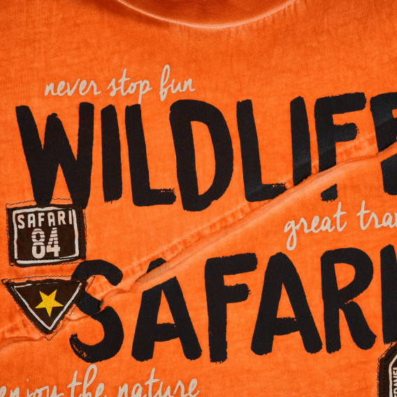 Памучна тениска с надпис Wildlife safari Boboli 251002 2