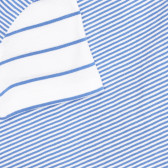 Памучна тениска за момче на райе в бяло и синьо Boboli 251050 3
