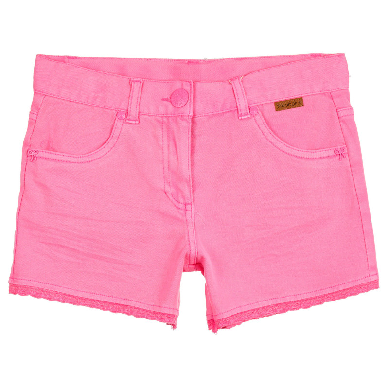 Къси дънкови панталони за момиче розови  251079