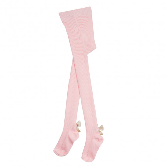 Чорапогащник с панделки за момиче розов Boboli 251122 