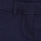 Памучни панталони за момиче сини Boboli 251138 2
