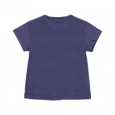 Памучна тениска с флорална щампа, синя Boboli 251150 2
