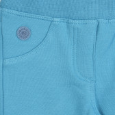 Памучен панталон с кройка по тялото за момиче син Boboli 251233 2