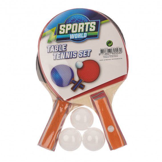 Хилки за тенис на маса с 3 топчета Toi-Toys 251256 