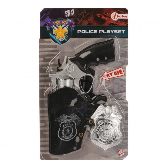 Полицейски пистолет с кобур и значка Toi-Toys 251279 