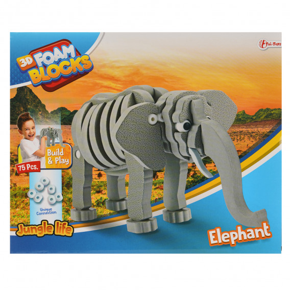 3D пъзел, слон Toi-Toys 251288 