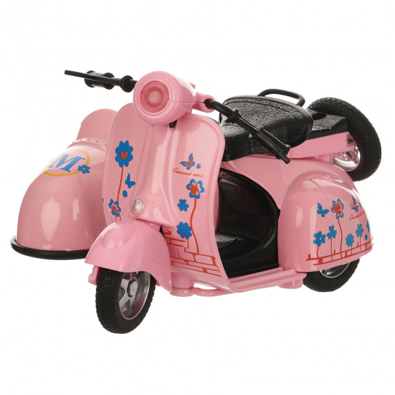 Метален ретро скутер с кош, розов Toi-Toys 251314 
