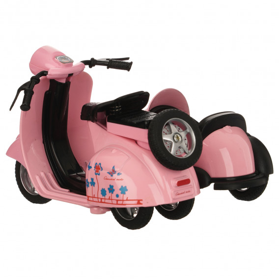 Метален ретро скутер с кош, розов Toi-Toys 251316 3