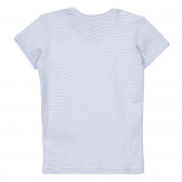 Памучен комплект от два броя тениски за бебе, бяло и синьо Chicco 251378 7